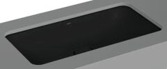 VitrA 7536B083-1083 Metropole Dikdörtgen Tezgah Altı Lavabo,80 cm, M.Siyah
