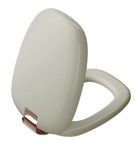 Vitra 126-420-029 Plural Klozet Kapağı Mat Bej Bakır Menteşe Yavaş Kapanır