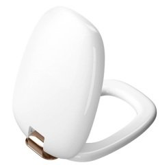Vitra 126-003-029 Plural Klozet Kapağı Parlak Beyaz Bakır Menteşe Yavaş Kapanır