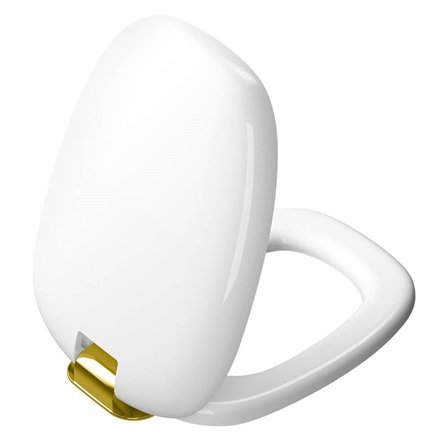 Vitra 126-003-019 Plural Klozet Kapağı Parlak Beyaz Altın Menteşe Yavaş Kapanır