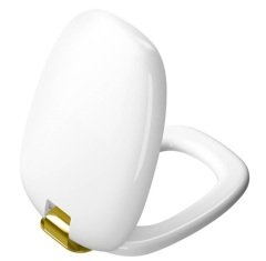 Vitra 126-003-019 Plural Klozet Kapağı Parlak Beyaz Altın Menteşe Yavaş Kapanır