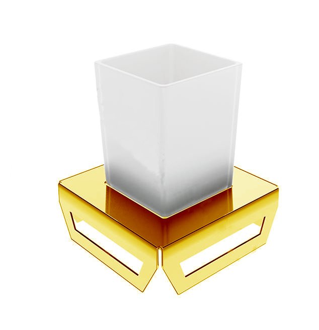 Dekor Banyo SS304 Gold Tezgah Üstü Diş Fırçalık Altın