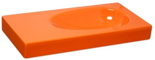 Smanni Bunda Çanak Lavabo Tezgah Üstü Turuncu   91x45 cm