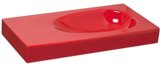 Smanni Bunda Çanak Lavabo Tezgah Üstü Kırmızı   91x45 cm