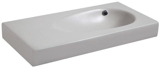 Smanni Bunda Çanak Lavabo Tezgah Üstü Mat Gri  91x45 cm