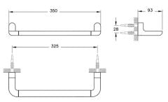 VitrA A44304 Eternity Kısa Havluluk 35 cm Krom