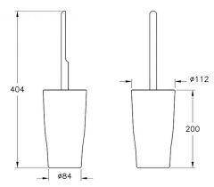 VitrA A4432239 Eternity Tuvalet Fırçalığı Siyah