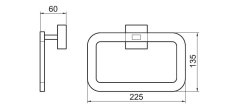 Dekor Banyo Elegancia Halka Havluluk Krom