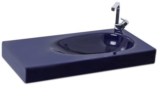 Smanni Bunda BD Çanak Lavabo Tezgah Üstü Lacivert 91x45