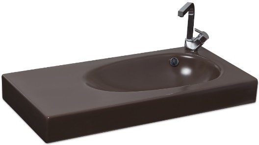 Smanni Bunda BD Çanak Lavabo Tezgah Üstü Mat Moka 91x45