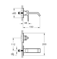 Vitra A4278274 Suit Ankastre Lavabo Bataryası (Sıva Üstü Grubu) Soft Altın