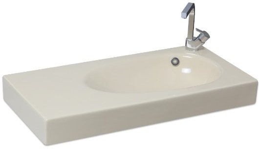 Smanni Bunda BD Çanak Lavabo Tezgah Üstü Mat Vanilya 91x45