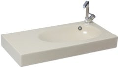 Smanni Bunda BD Çanak Lavabo Tezgah Üstü Mat Vanilya 91x45