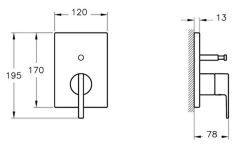 Vitra A4283829 Suit Ankastre Banyo Bataryası Sıva Üstü Soft Bakır