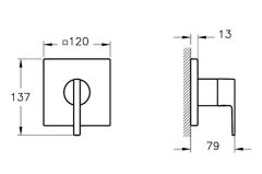 Vitra A4283774 Suit Ankastre Duş Bataryası(Sıva Üstü Grubu)Soft Altın