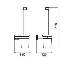 Dekor Banyo Corner Lux Klozet Fırçası Krom