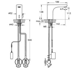 Artema A47120 AquaSee Fotoselli Lavabo Bataryası(Pilli) Krom
