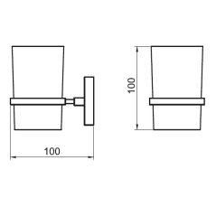 Dekor Banyo Corner Diş Fırçalık Krom