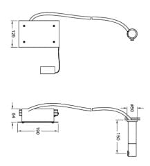 Vitra A47043 AquaSee Ankastre Fotoselli Lavabo Bataryası (Çift Su Girişli -Pilli) Krom