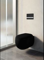 VitrA 5885B483-0559 Memoria Asma Klozet Mat Siyah Rimex (Kanalsız)