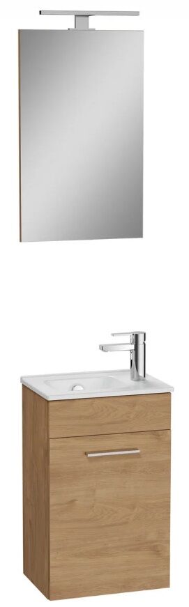 Vitra Mia 67089 Banyo Dolabı Seti 40Cm,Kapaklı Altın Meşe