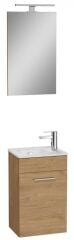 Vitra Mia 67089 Banyo Dolabı Seti 40Cm,Kapaklı Altın Meşe