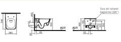 Vitra 7245B476-0090 Equal Asma Klozet Taş Gri Rimex (Kanalsız)