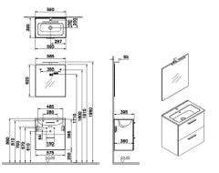 Vitra Mia 75021 Banyo Dolabı Seti 60Cm,Çekmeceli P.Beyaz