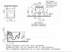 VitrA 7672B003-1687 Metropole Asma Klozet Rimex Entegre Ara Musluklu  Fresh Hazneli