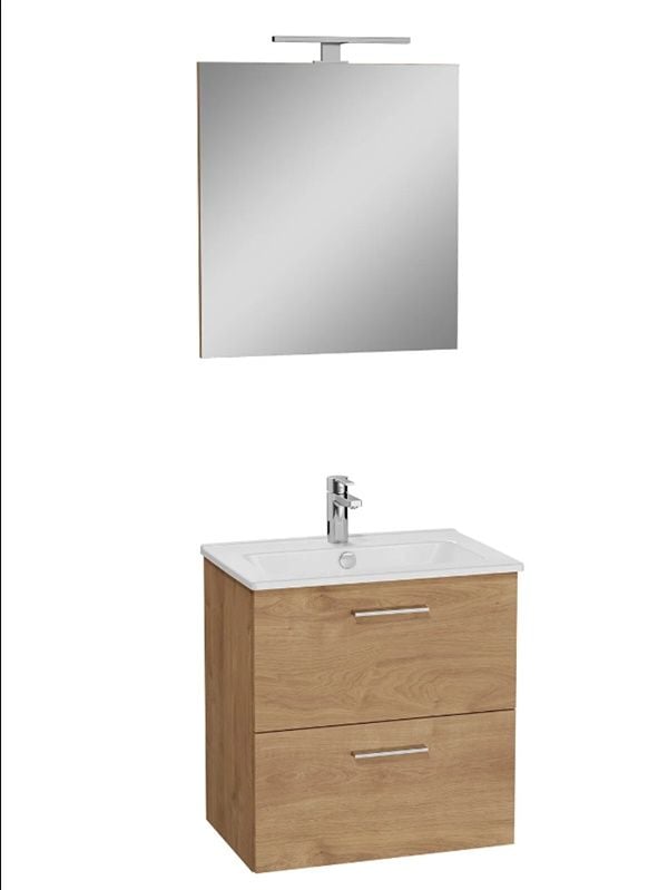 Vitra Mia 67092 Banyo Dolabı Seti 60Cm,Çekmeceli Altın Meşe