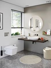 VitrA 7672B003-7211 Metropole Asma Klozet Parlak Beyaz Rimex Termostatik Ara Musluklu