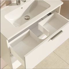 Vitra Mia 75024 Banyo Dolabı Seti 80Cm,Çekmeceli P.Beyaz