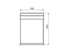 Dekor Banyo SS304 Paslanmaz Çöp Kovası 3 Lt.