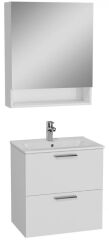 Vitra Mia 66049 Banyo Dolabı Seti(Raflı,Aynalı) 60Cm,Çekmeceli P.Beyaz