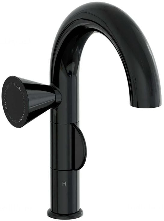 Vitra Liquid A4275539 Lavabo Bataryası,Parlak Siyah