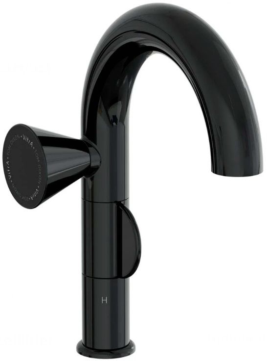 Vitra Liquid A4275539 Lavabo Bataryası,Parlak Siyah