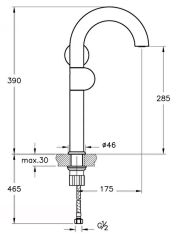 Vitra Liquid A4279139 Lavabo Bataryası,Yüksek Parlak Siyah