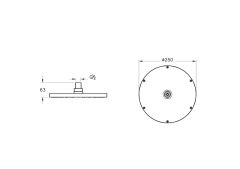 Vitra A4563834 Origin Duş Başlığı Fırçalı Nikel