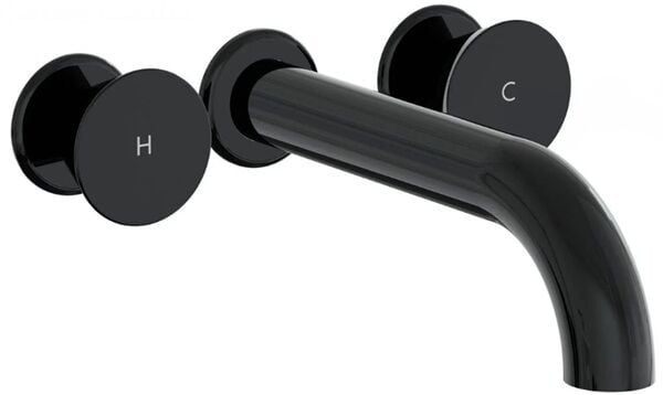 Vitra Liquid A4268939 Ankastre Lavabo Bataryası(Uzun) Parlak Siyah