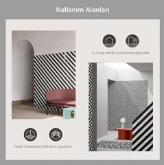 VitrA K94843500001VTE0 15x15 Retromix Fon Siyah Beyaz Çizgili Small