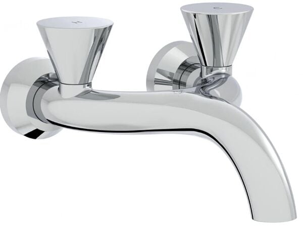 Vitra A42748 Liquid Duvardan Lavabo Bataryası, Krom