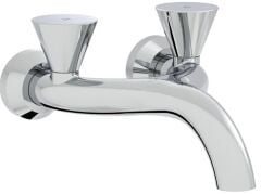 Vitra A42748 Liquid Duvardan Lavabo Bataryası, Krom
