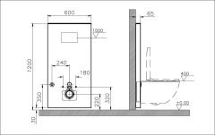 Vitra 770-5770-01 Renoform Asma Klozetler İçin Temassız Taharetli Platform, 10,5 Cm, Açık Gri