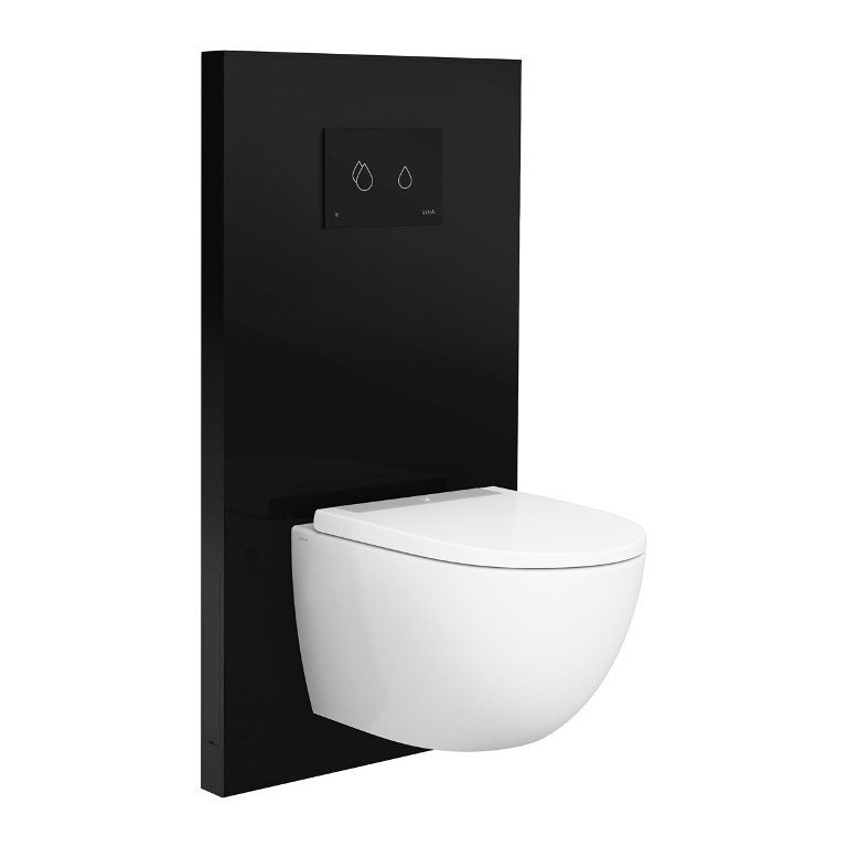 Vitra 773-5761-01 Renoform Asma Klozetler İçin Taharet Deliksiz Platform, 10,5 Cm, Siyah