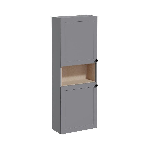 Vitra Root Classic 68533 Boy Dolabı, Kapaklı, 55 cm, Dar, Kısa, Mat Gri