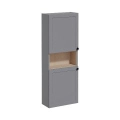 Vitra Root Classic 68533 Boy Dolabı, Kapaklı, 55 cm, Dar, Kısa, Mat Gri