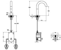 Artema  A4278839 Liquid Fotoselli (Elektrikli)Temassız Lavabo Bataryası Parlak Siyah