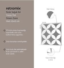 VitrA K94844300001VTE0 15x15 Retromix Soğuk Daire Negatif Medıum