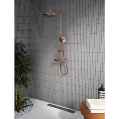 VitrA AquaHeat Bliss 240 A4720574 2F Termostatik Duş Sistemi, Altın