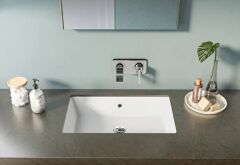 VitrA Nuo 7436B003-1082 Dikdörtgen Tezgah Altı Lavabo, 50 cm, Beyaz